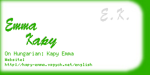 emma kapy business card